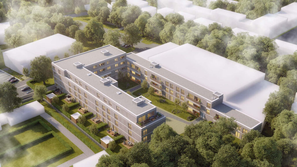 Flats Bouw van de ruwbouw van 104 appartementen in de gemeente Turnhout.